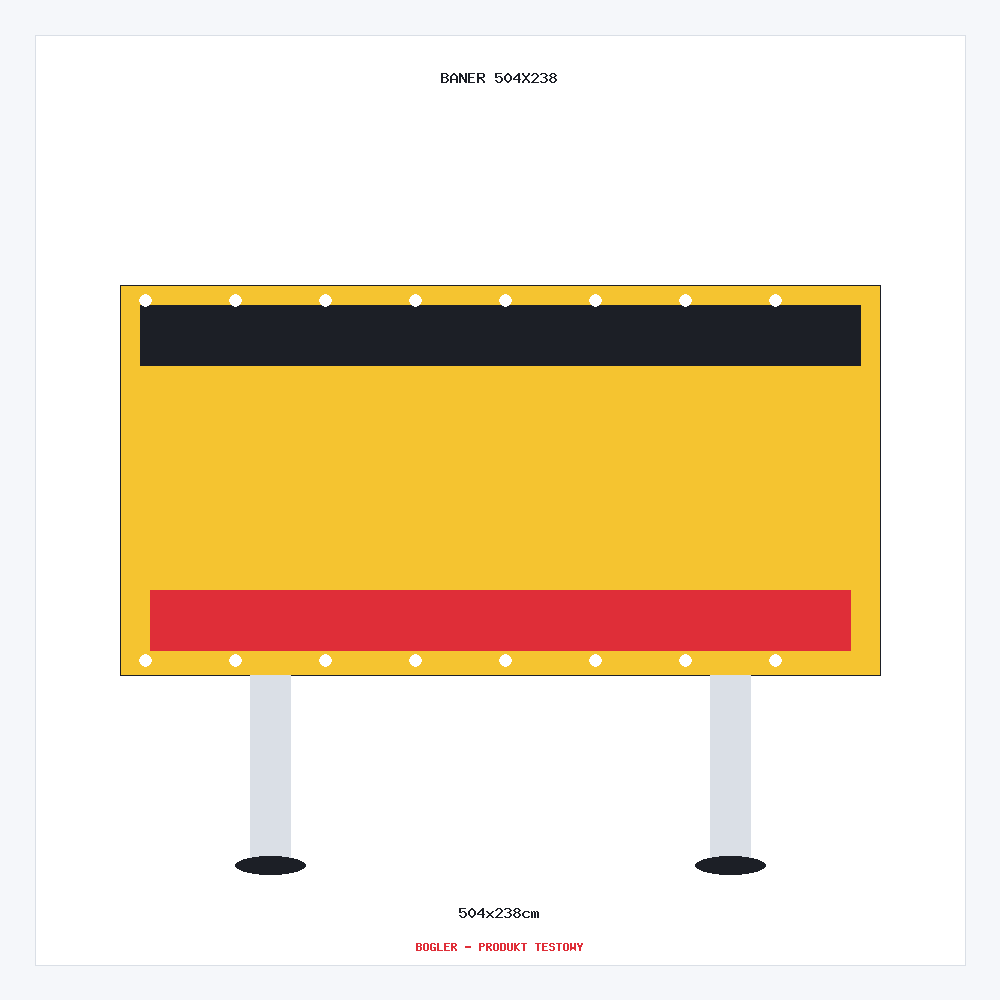 baner reklamowy 504x238cm