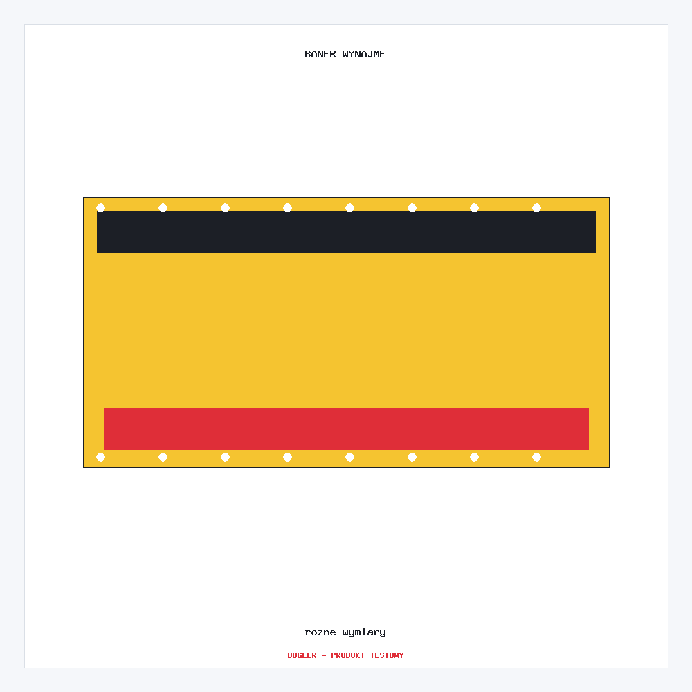 baner reklamowy WYNAJMĘ – różne wymiary